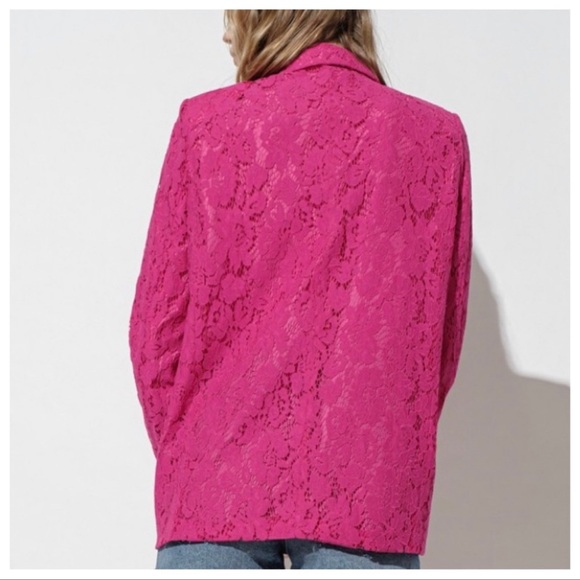 Love This Lace Open Blazer Jacket Fully Lined and shoulder pads - Picture 4 of 4